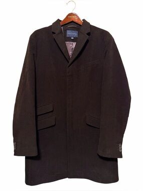 Banana Republic Heritage Men's Pea Coat in brown, 100% Cotton, size XL